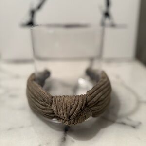 Lele Sadoughi Olive Corduroy Knotted Headband